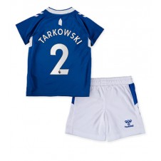 Everton James Tarkowski #2 Hemmaställ Barn 2022-23 Korta ärmar (+ Korta byxor)
